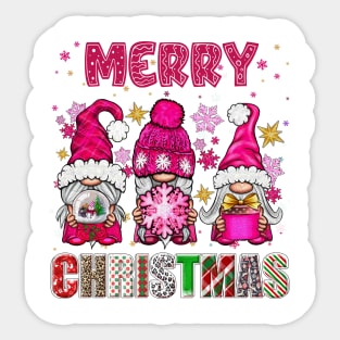 Merry Christmas Gnome Family Funny Xmas Tree Women Men Kids Sticker